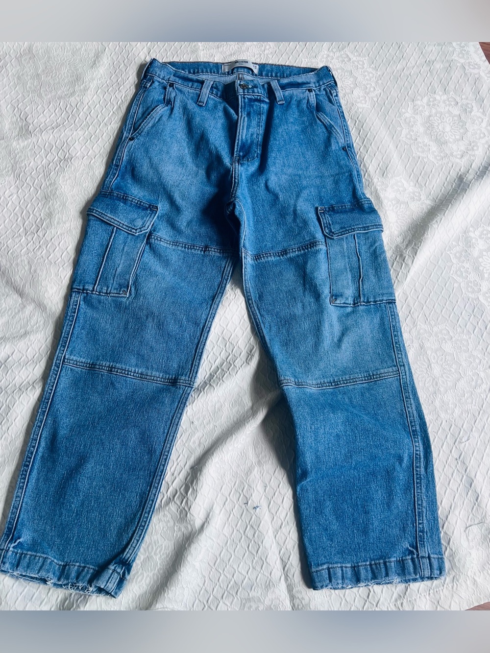 Hollister Blue Cargo Denim Pants